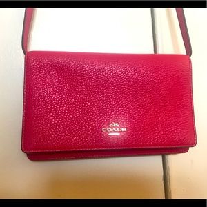 Coach Red Leather Crossbody Bag